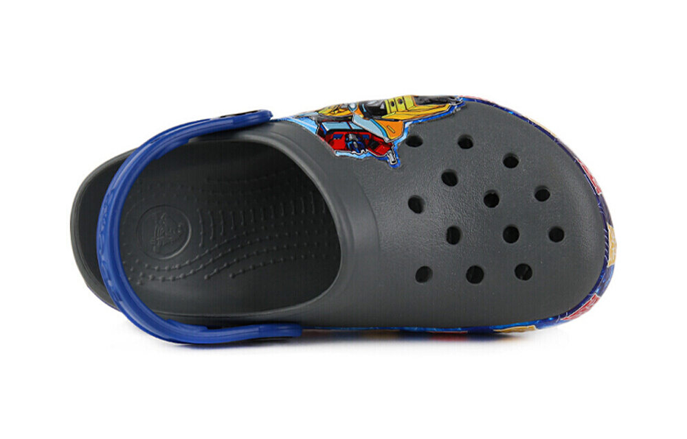 Children's Crocs Classic clog CFL Transformers Bnd Lt Slate Transformers Graffiti Hole Shoes Gray