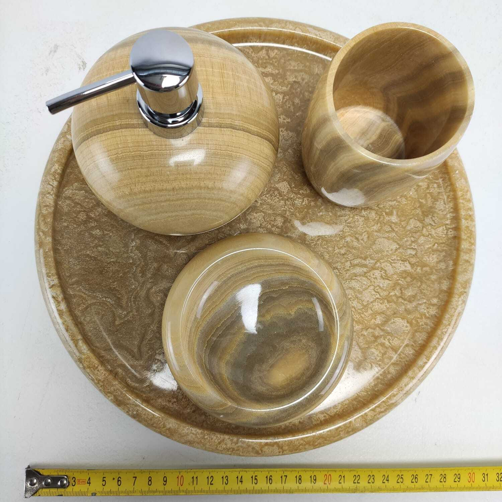 Набор из оникса 4 предм Mountain Set Sunset NO-6172 круг