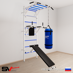 Шведская стенка Sv Sport 5241 (Турник рукоход/Брусья/Скамья/Цепь/Мешок 15кг)