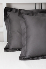 Купить постельное белье SERENITY сатин темно-серое