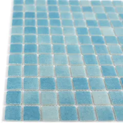 STP-BL017 Natural Мозаика для хаммам плитка из стекла Steppa голубая светлая глянцевая