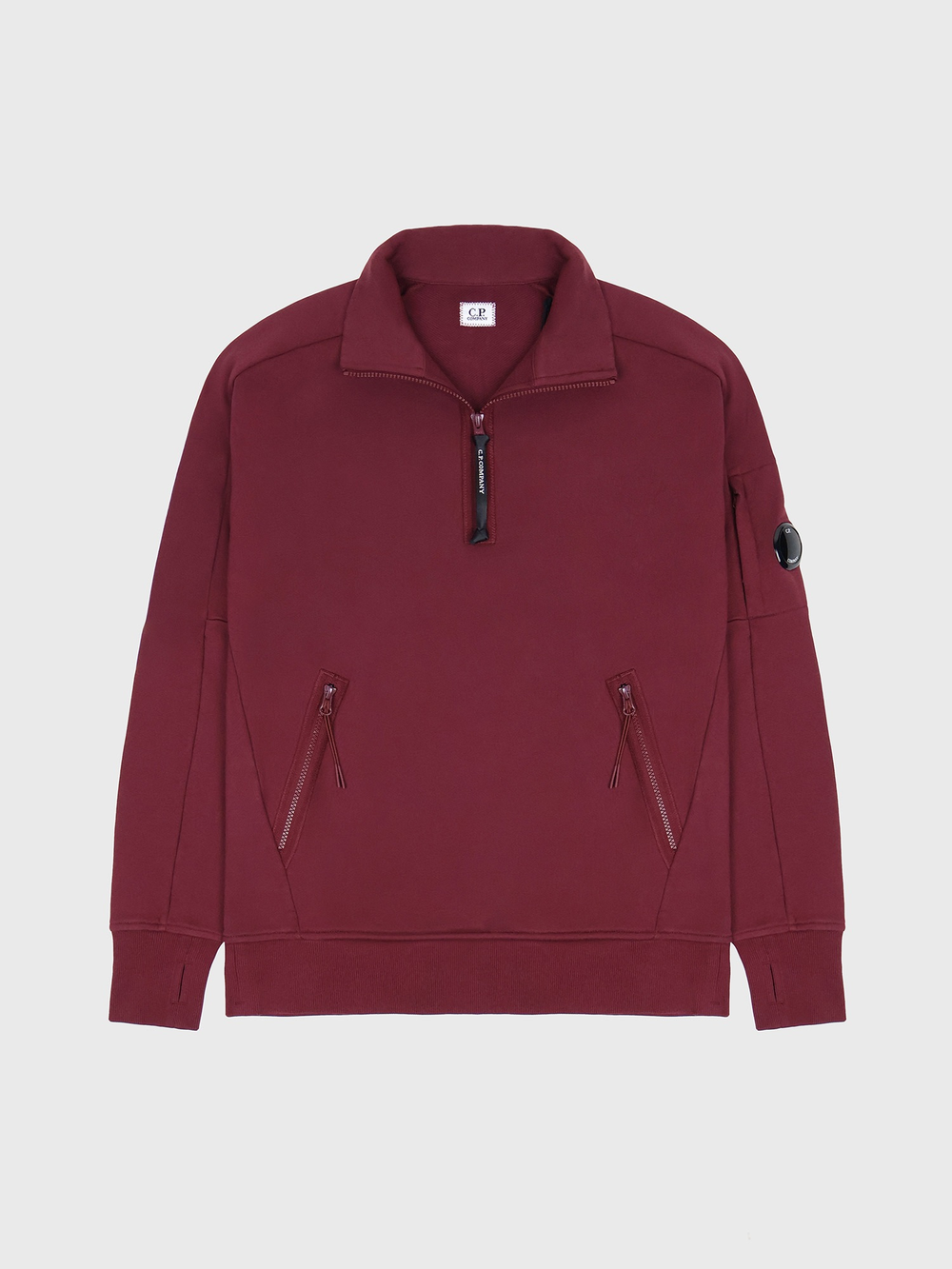 Свитшот на молнии C.P. Company Diagonal Raised Half Zip Port Royal