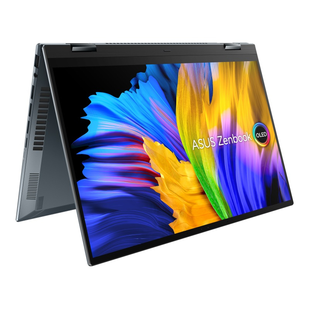 Ноутбук 14" ASUS Zenbook 14 Flip UP5401EA-KN003 Core i5 1135G7/8Gb/512Gb SSD/14" OLED WQXGA Touch/DOS Серый (90NB0V41-M007B0)