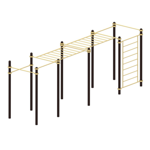 Спортивный комплекс №113, турники, рукоход, шведская стенка, 7400*1650*2700 мм., D=89 мм.