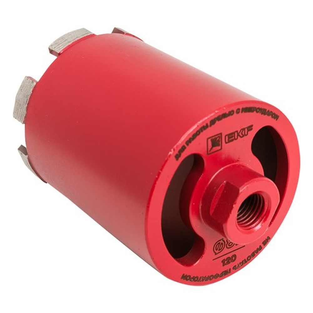 Коронка алмазная (верхнее пылеудаление) DCH-82/120MHS (120мм) Micro Hit Laser M16 EKF Professional (10.00 шт.)