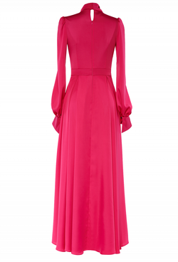 Платье в пол фуксия 36-19 SS