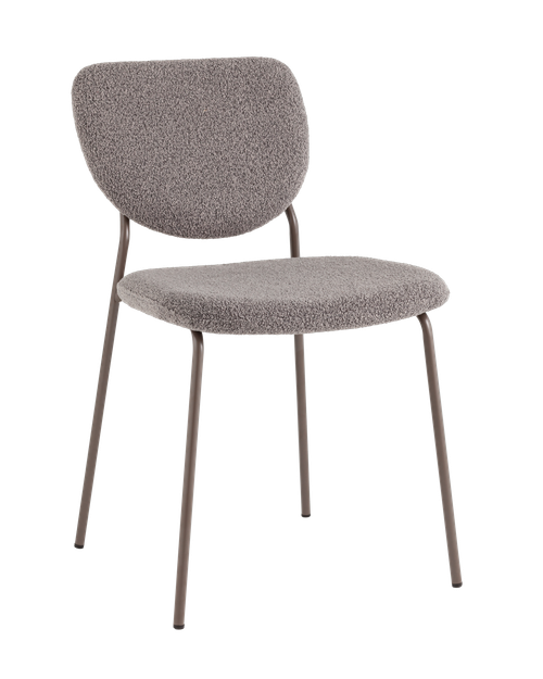 Стул обеденный Gigi тёмно-серый букле серые ножки
