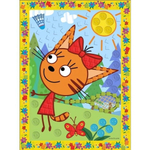 Аппликация из ЭВА и пуговиц "Три Кота" (17х23см.) в пакет (Мультиарт)