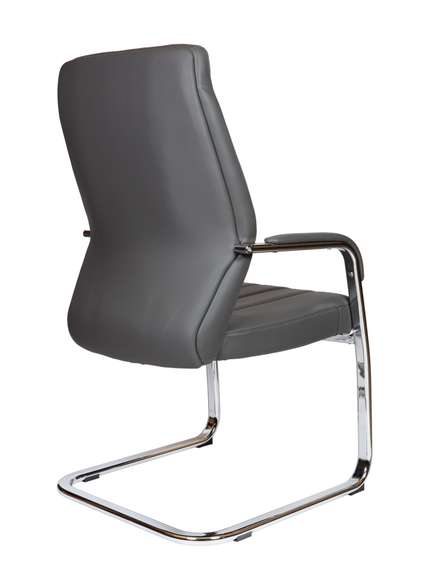 Кресло офисное Норден / Мадрид CF / Madrid CF  / алюминиевая  база / серая экокожа