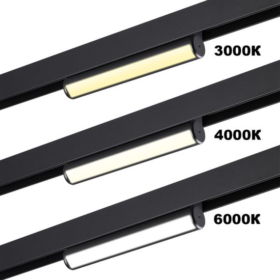 359950 PORT NT25 214 черный Трековый светильник с переключ. цв. темпер. IP20 LED 3000К\4000К\6000К 10W 90-240V VECTOR