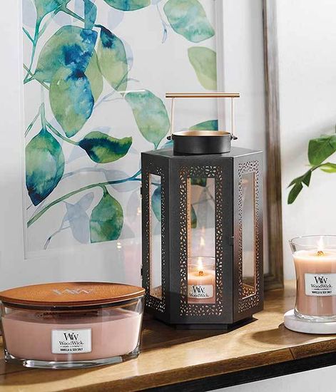 Ваниль и морская соль, ароматическая свеча эллипс, WoodWick