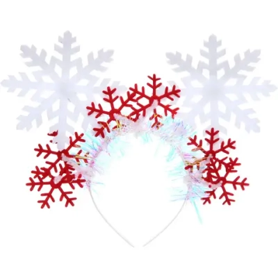 Карнавальный костюм «Снежинка» (юбка,ободок), Красный