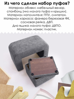 Набор пуфов 3в1 "Скобка"