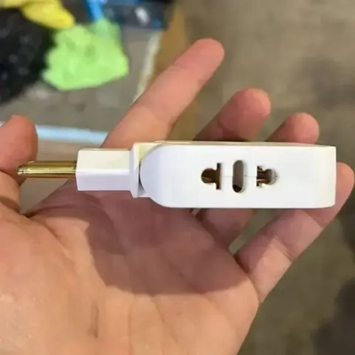 Мощный Медный 4000W-16А поворотный тройник IKEA STYLE для розетки. Вилка-разветвитель-переходник: 2 вилки и 2 USB. Плоский, сетевой адаптер для всех типов вилок: A, C, F. Зарядка для телефона-1шт.