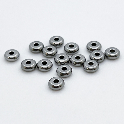 Бусина, сталь, размер 5*2 мм, цена за 10 шт