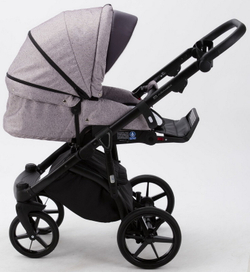 Детская коляска Adamex Bibione 2 в 1 BI-TSB14 (РОЗОВО-БОРДОВ.ЖАКАРД+СЛИВОВАЯ.КОЖА)