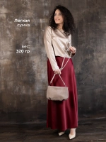 Сумка через плечо маленькая натуральная замша