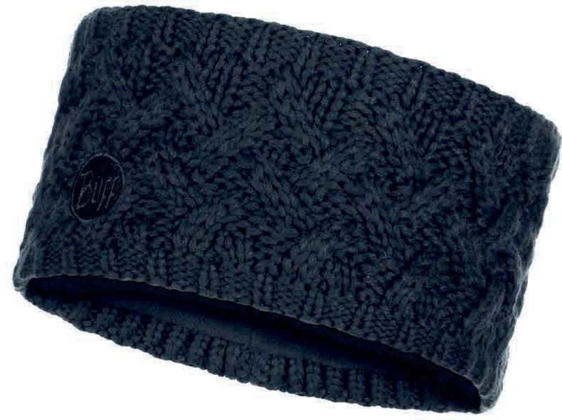 Повязка на голову вязаная Buff Headband Knitted Savva Black Фото 1