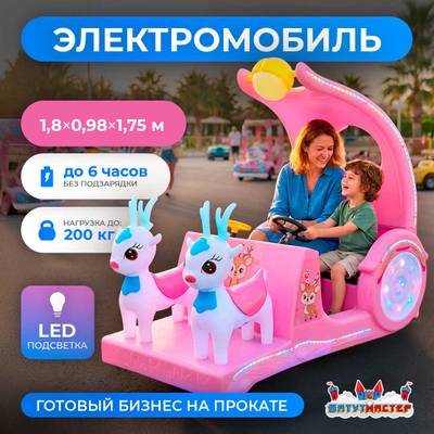 Детский электромобиль для базы отдыха «Северное Сияние» двухместный, всепогодный