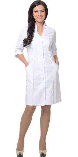 Халат женский "Сириус-Муза" (белый/сирень)