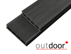 Террасная доска ДПК Outdoor 3D 150*25*4000 мм. STORM/вельвет черная