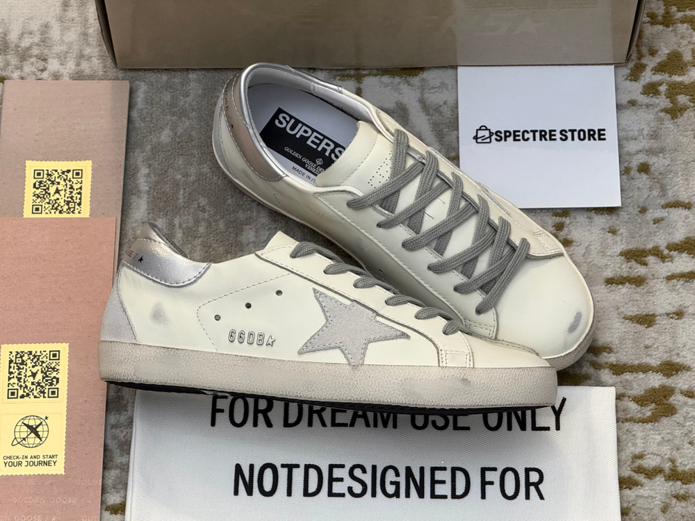 Super Star With Silver Heel Tab and Metal Stud Lettering
