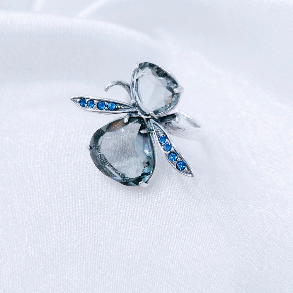 "Диса" кольцо в серебряном покрытии из коллекции "Королева ночи" от Jenavi