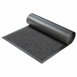 Коврик придверный 40х60 см, СЕРЫЙ, влаго-грязезащитный, 300 г/м2, мелкий рубчик, PRIMILA STANDARD, 701018