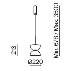 Подвесной светильник Киото / Kyoto 3000К 11Вт Maytoni mod178pl-l11b3k