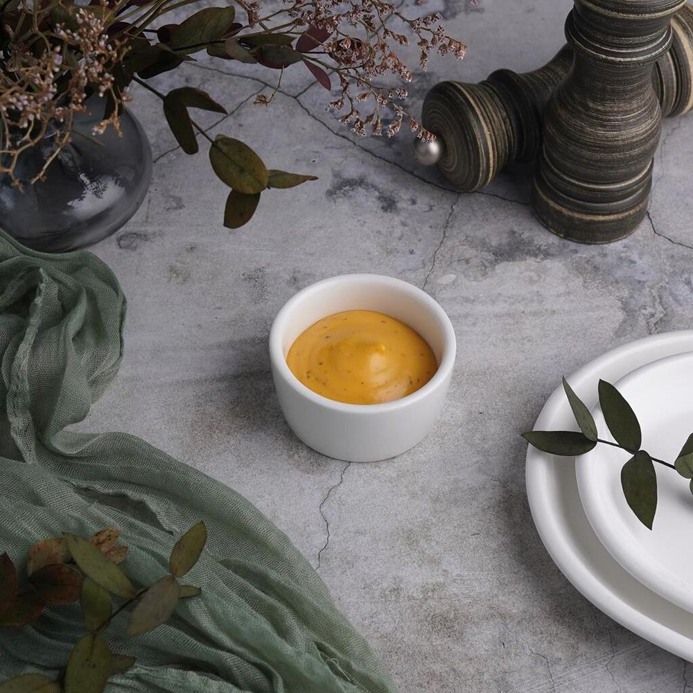 Соусник 50 мл d 6,5 см h2,8 см круглый белый фарфор P.L. Proff Cuisine [16]