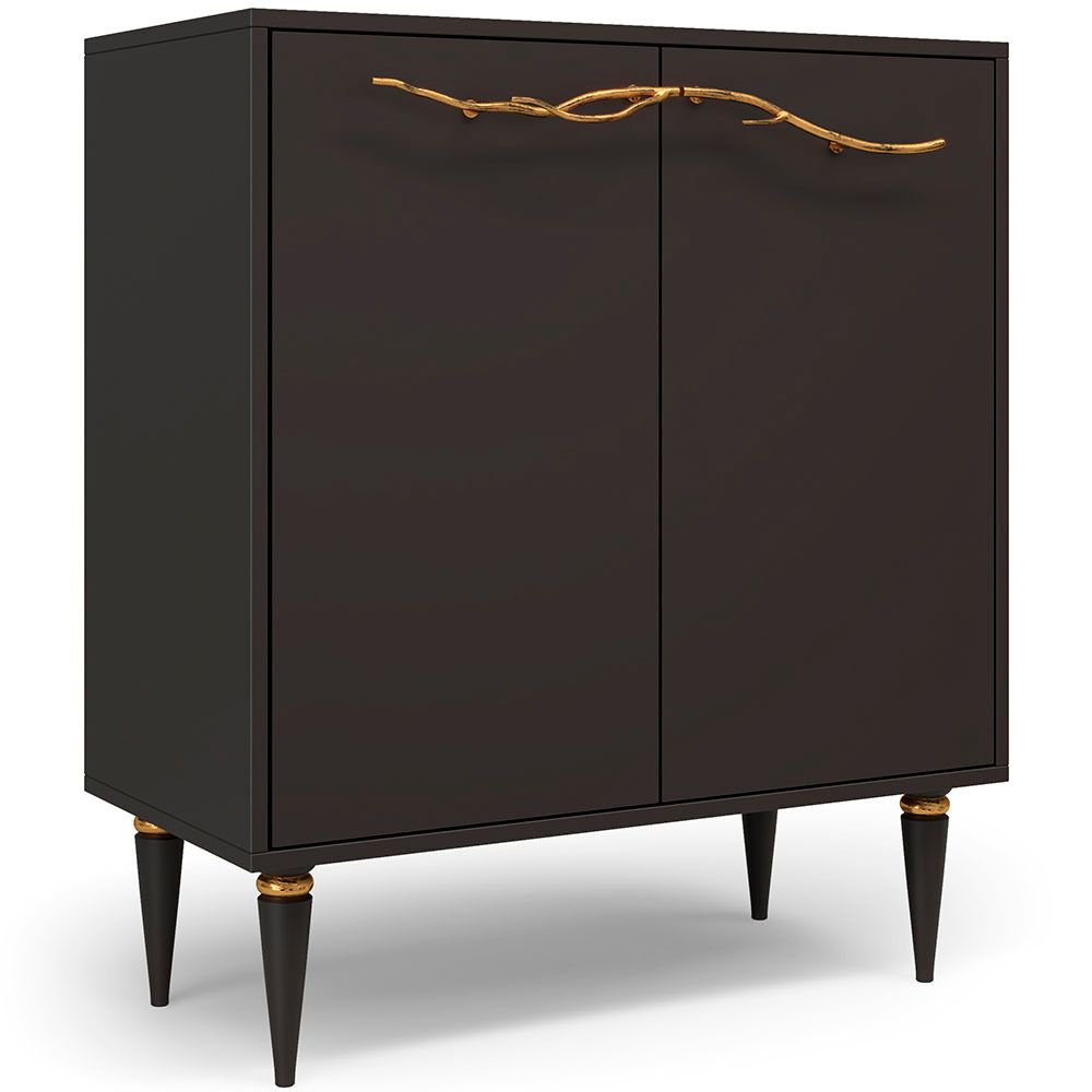 Комод Арт Колор matte Классик Голд с 2 полками Терпкий коричневый матовый