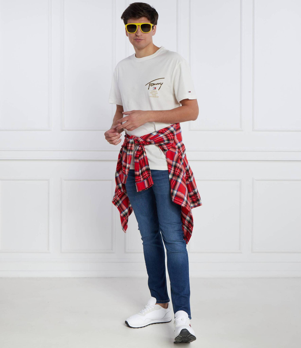 Футболка GOLD SIGNATURE BACK Tommy Jeans - кремовый (DM0DM17729)