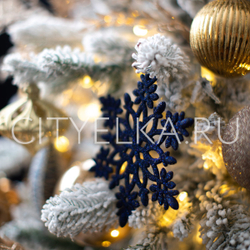Комплект: Елка Тайла заснеженная с гирляндой, декор Снежное утро