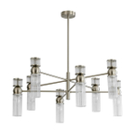 8277/8 MODERNI LN26 164 сатин никель/прозрачный, металл/стекло Люстра Е14 8*40W 220V DENVER