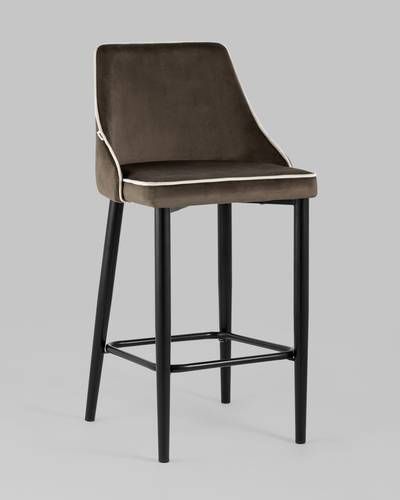 Стул полубарный Коби велюр коричневый