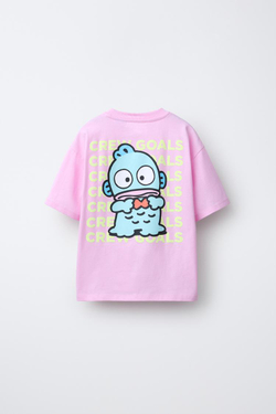 ZARA ФУТБОЛКА HANGYODON AND FRIENDS © SANRIO, РОЗОВЫЙ