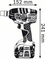 Гайковерт аккумуляторный BOSCH GDS 14,4 V-LI ударный 06019A1T06 2 х 4,0 Ач