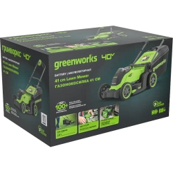 Аккумуляторная газонокосилка Greenworks GD40LM411K4 (1 x 4 Ач, Быстрое ЗУ) 2521007U4F