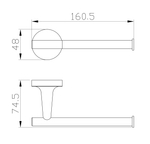 Держатель для туалетной бумаги без крышки WONZON & WOGHAND SIMPLE, Хром (WW-6516)