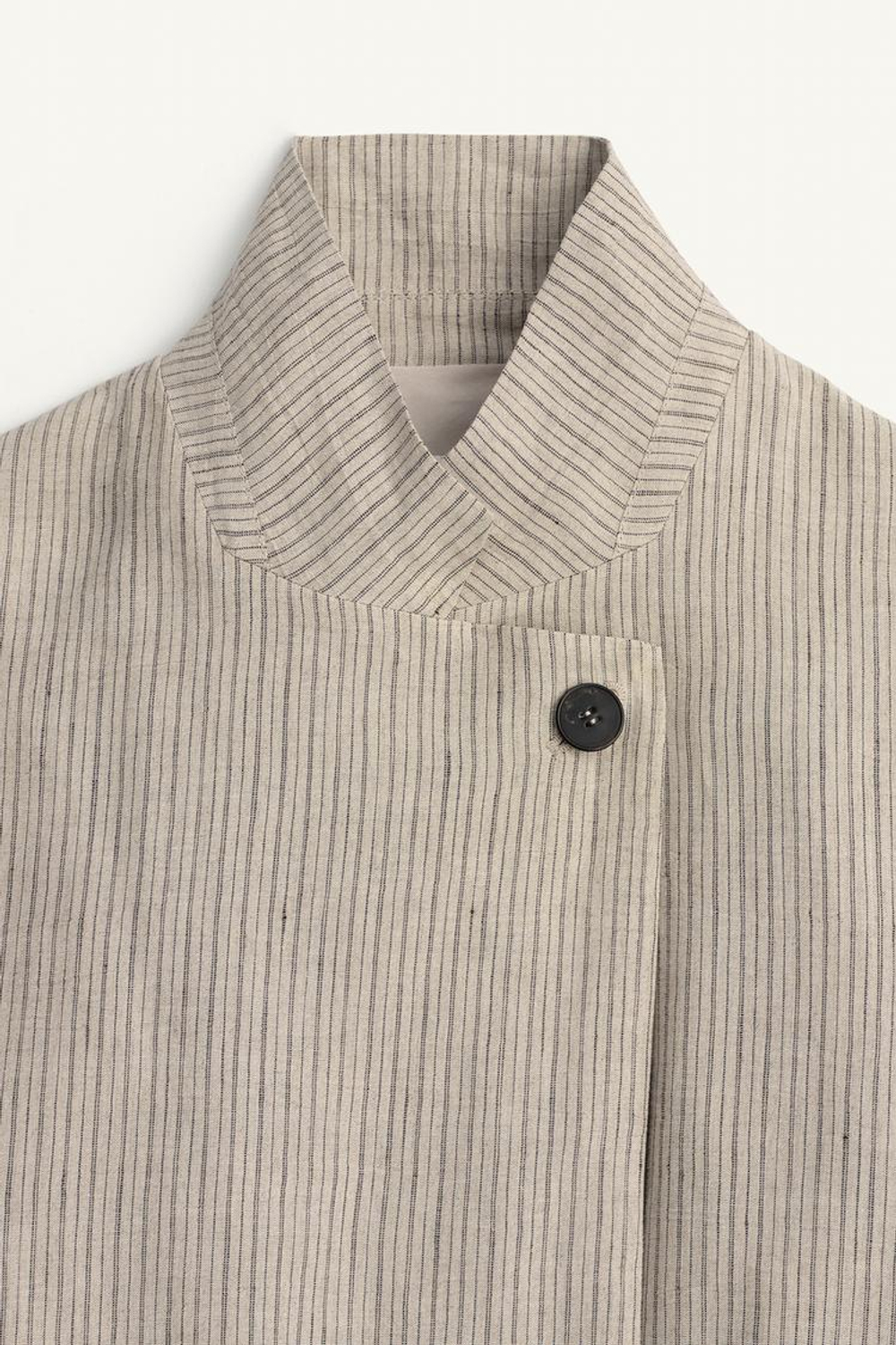 ZARA БЛЕЙЗЕР ИЗ СМЕСОВОГО ЛЬНА - LİMİTED EDİTİON, ПОЛОСКИ