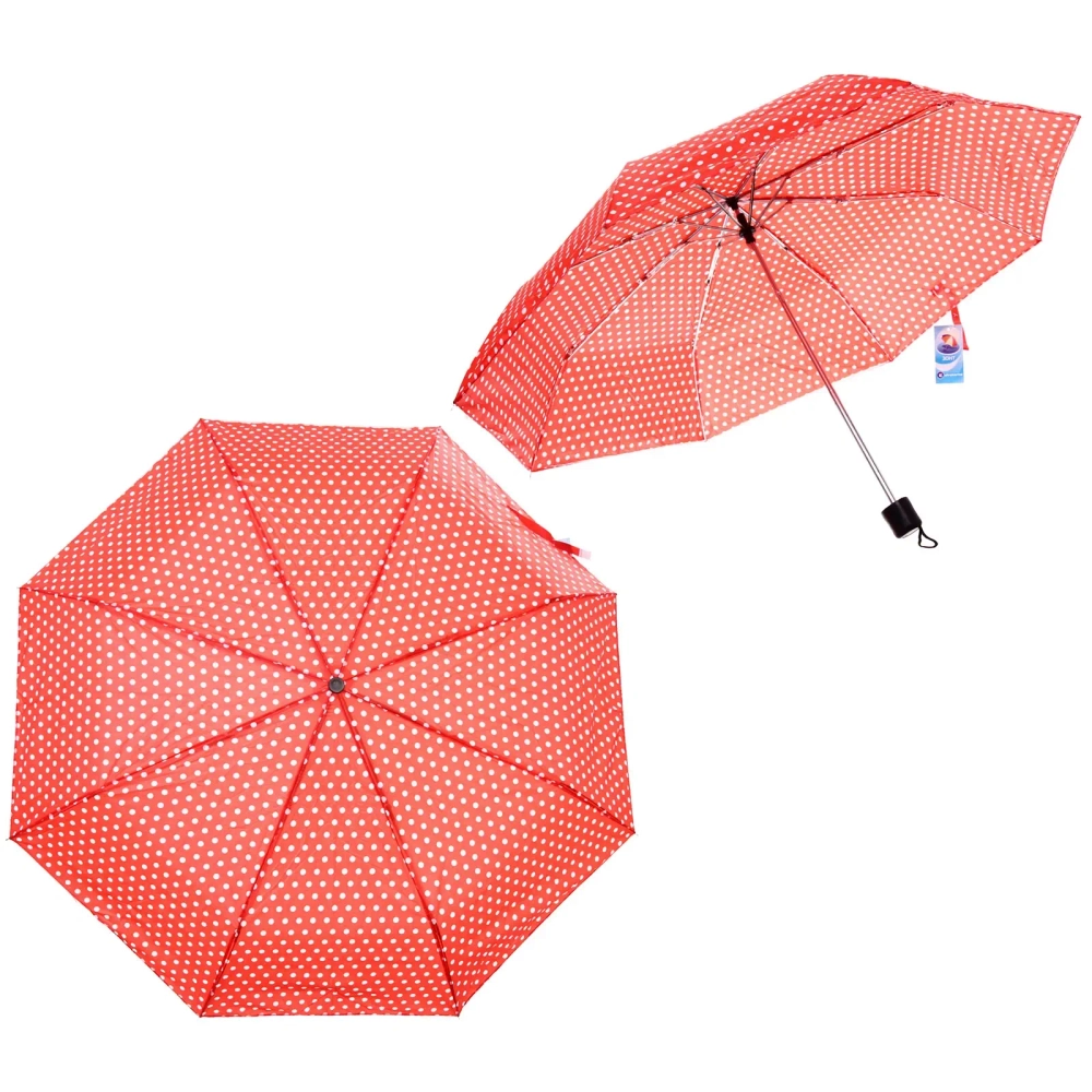 Зонт женский механический «Ultramarine - Горошек», 8 спиц, d-97, длина в слож. виде 24см
