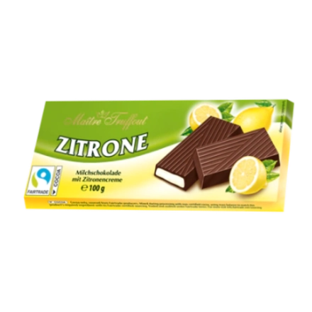 Молочный шоколад с лимонно-кремовой начинкой ТМ Maître Truffout, 100 г