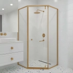 Душевой уголок RGW Hotel HO-088Gb 350608899-16 90x90 стекло прозрачное/профиль золото брашированное