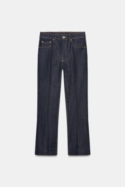 ZARA ДЖИНСЫ BOOTCUT СО СРЕДНЕЙ ПОСАДКОЙ — ZW COLLECTION, СИНИЙ