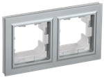 BRITE Рамка 2-местная IP44 РУ-2-БрА-44 алюминий IEK