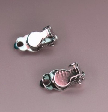 Основа для клипс родий 8х15 мм