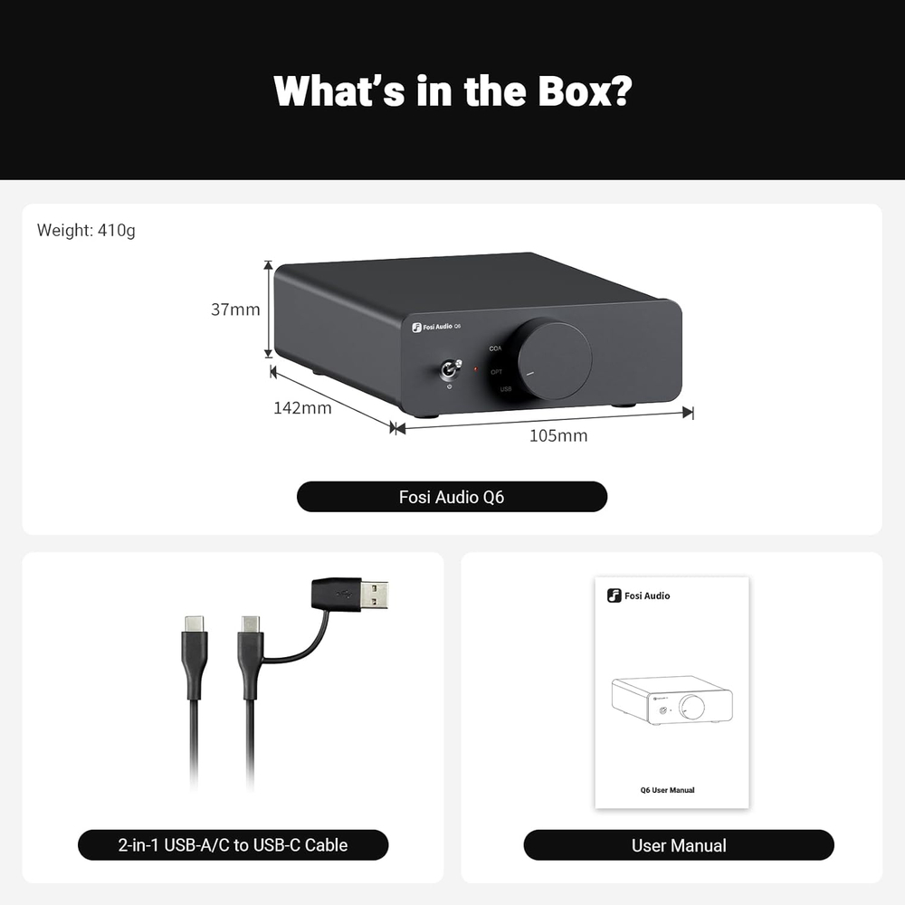 ЦАП Fosi Audio ZD3, цифро-аналоговый преобразователь, Bluetooth