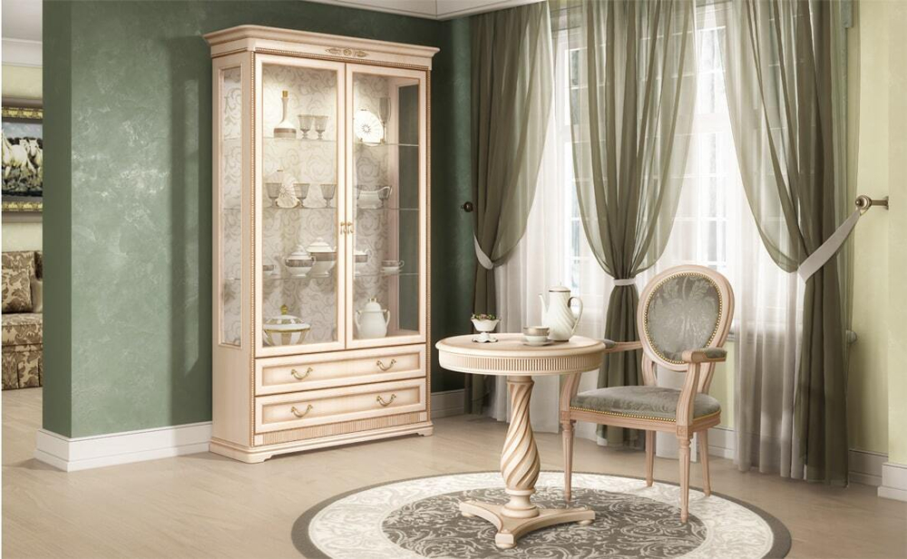 ДЖОКОНДА Гостиная. Шкаф д/посуды 2-х дверный