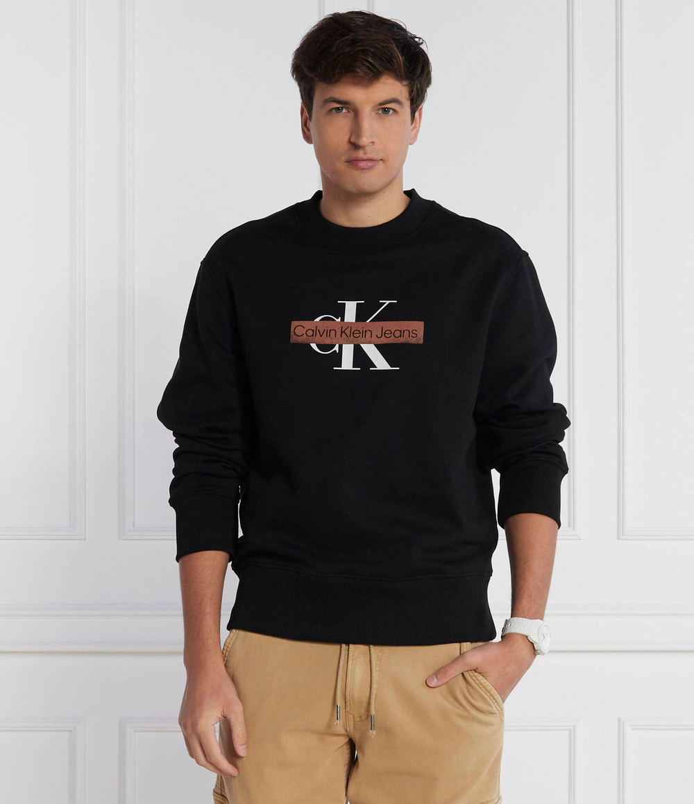Худи MONOLOGO STENCIL CALVIN KLEIN JEANS - черный(J30J324113)