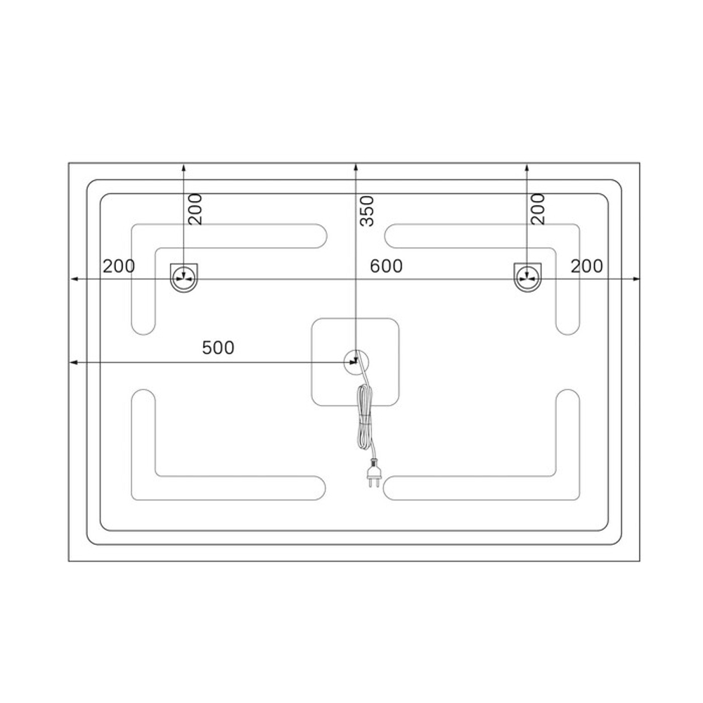 Зеркало с подсветкой IDDIS Oxford, 100 см, ЗЛП112